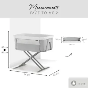 Möbel Hauck Beistellbett Face To Me 2, Melange Grey Günstig Kaufen 20