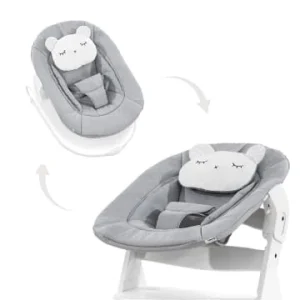 Möbel Hauck Bouncer 2in1 Für Alpha+ Hochstuhl Newborn Set, Pastel Bear Light Grey Günstig Kaufen 17