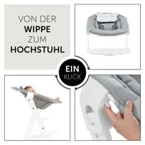 Möbel Hauck Bouncer 2in1 Für Alpha+ Hochstuhl Newborn Set, Pastel Bear Light Grey Günstig Kaufen 27