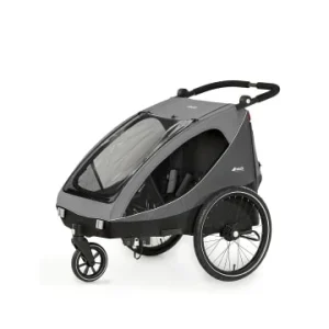 Spielzeug Hauck Dryk Duo Fahrradanhänger Und Buggy (bis 44kg), Grau/schwarz, Zweisitzer Günstig Kaufen 22