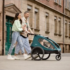 Spielzeug Hauck Dryk Duo Fahrradanhänger Und Buggy (bis 44kg), Petrol, Zweisitzer Günstig Kaufen 18