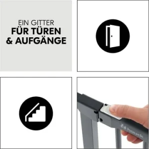 Möbel Hauck Türschutzgitter Clear Step Autoclose 2 Set +21 Cm, Dark Grey Günstig Kaufen 30