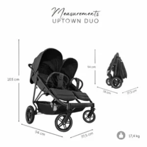 Autositze & Kinderwagen Hauck Zwillings- Und Geschwisterbuggy Uptown Duo In Schwarz Günstig Kaufen 16